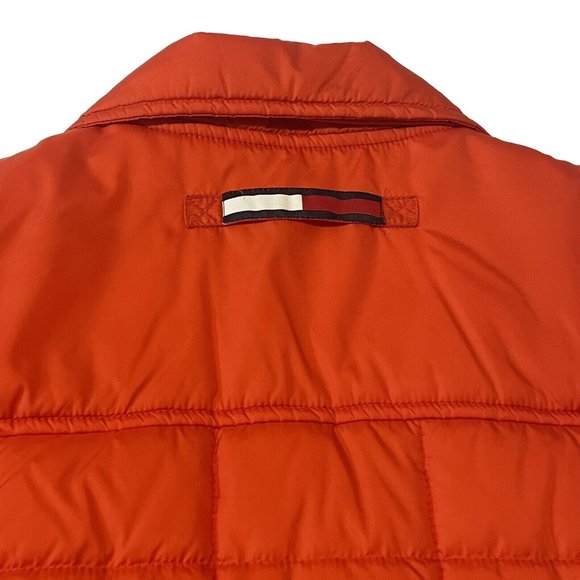 TOMMY HILFIGER Orange Quilted Puffer Parka Jacket Youth Extra Large XL Vintage - Picture 15 of 16